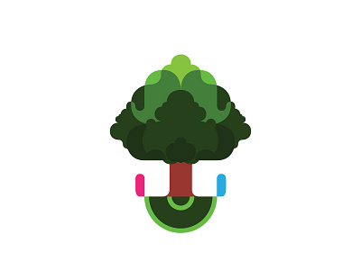 Lovetree illustration logo roonio vector