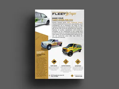 Fleet Wraps Flyer Design ad advertise advertisement business design fab flyer flyer flyer design flyers logo