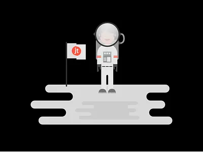 Man On The Moon affinity designer black branding design designer flat flat design illustration landing man man on the moon moon vector