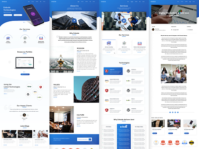 Enkode Redesign about us page blog design design flat header exploration illustrations landing design mockup services typography ui user experience design user interface design ux vector web desgin