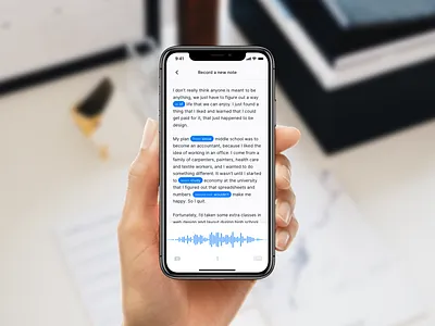 DailyUI 065 - Notes Widget ai dailyui dailyui 065 notes notes app notes widget otter recording transcript transcription voice voice recognition