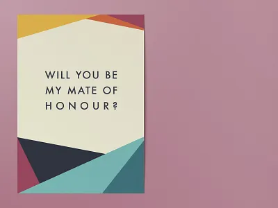 Colourful, geometric wedding proposal card best man geometric gettin hitched rocks maid of honour mate of honour proposal card wedding wedding card