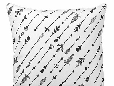 Pillow with boho rustic pattern arrow bohemian boho design graphic hipster home interior pattern rusitc seamless vector