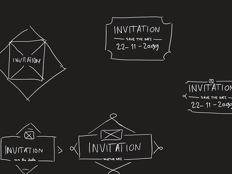 Grand opening invite illustration invite opening print progress sketch