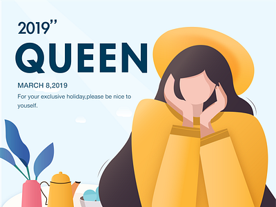 Queen 3 吉祥物 向量 品牌 商标 插图 活版印刷 设计