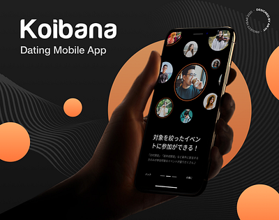 [App Design] Koibana dating app and social network app design dating app mobile app mobile app design social app ui ui design uiux user interface