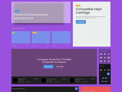 Dark Theme design ecommerce ui kit typography ui