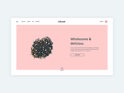 Infused E-Commerce Website dailyui dailyui challenge design ecommerce ecommerce design tea ui webdesign webshop website concept website design