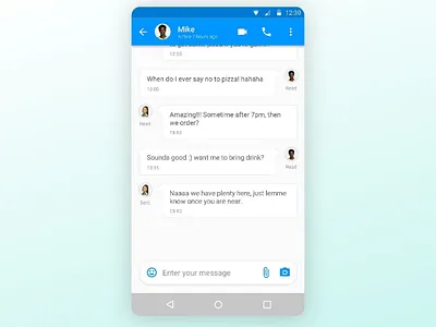 Daily UI challenge - Social app android dailyui design digital digitaldesign droid messaging messagingapp messagingfeatures mobile socialapp ui uidesign visualdesign