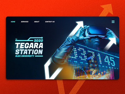 Tegara landing page app art direction branding colors commerce design double exposure gradiant graphic icon identity illustration illustrator logo neon numbers typography ui ux web
