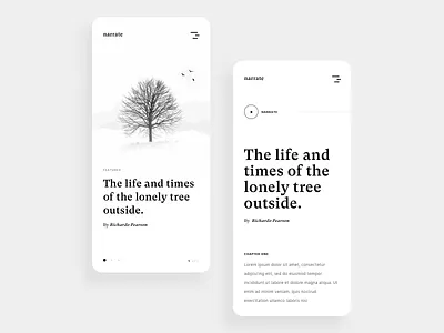 The Lonely Tree article birds blog book branding branding design card clean editorial illustration layout magazine minimal minimalist modern reading simple swiss typogaphy ui