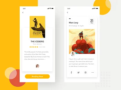 Love Reading APP 05 app card clean command concise design kit minimalism mobile app read reading share ui