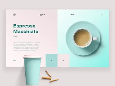 Coffee Guide - Daily UI 003 003 clean coffee coffee cup coffeeshop drink shop ui uiux ux wakeup web design webdesign