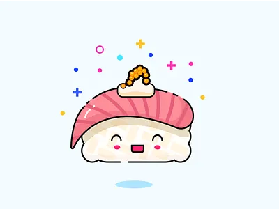 Sushi typography ui 吉祥物 向量 品牌 商标 图标 插图