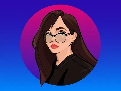 Self-portrait illustration art design digital art drawing illustration sketch vector