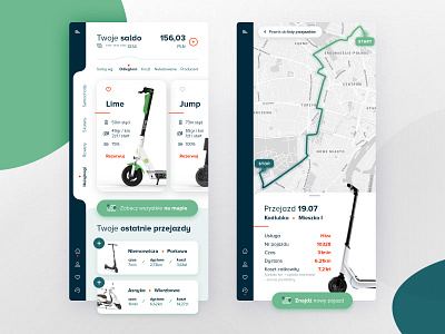 E-vehicles renting app app app ui application design e vehicle localization map mobile mobile app mobile app design mobile design scooter ui ux