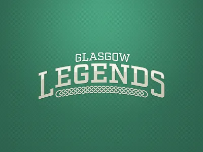 Glasgow Legends Logo. Weekly Logo Project 17/52 bold branding clean concept flat flat design legend legends logo modern sport logo sports vector word mark