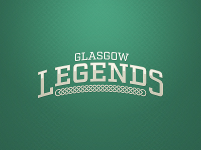 Glasgow Legends Logo. Weekly Logo Project 17/52 bold branding clean concept flat flat design legend legends logo modern sport logo sports vector word mark