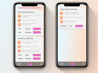 Investment App app design ui
