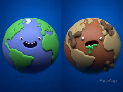 FaceApp Aging Challenge 3d illustration character design