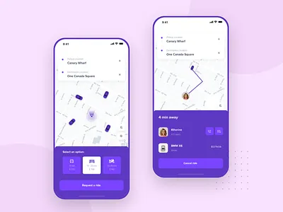 Online Ride Experience creative interface ride sharing taxi travel app ui
