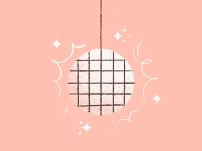 Disco Ball 🕺🏻 70s dance dance party disco disco ball groovy illustration music party procreate retro