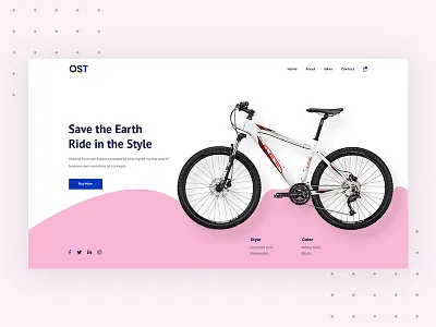 OST Web UI Exploration agency bicycle bikes clean color creative cycle design homepage interface landing landingpagedesign minimal product simple ui userinterface web webdesign website