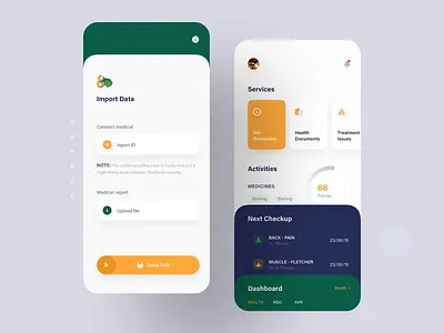 Medical App Concept Design app design app inspiration dashboard ios ios app medical medication medicine services treatment