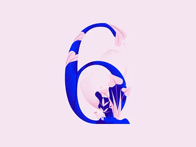 36daysoftype • 6 2d 2d art 36daysoftype 36daysoftype 6 36daysoftype06 affinitydesigner color colorful cute design flat illustration minimal pastels plants typography vector web