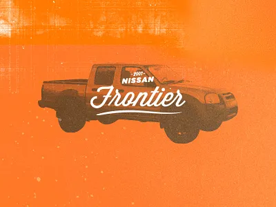 My Truck frontier frontier truck gradient map nissan orange truck type typography