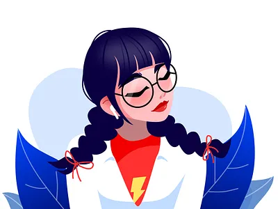 Music Girl, again design illustration