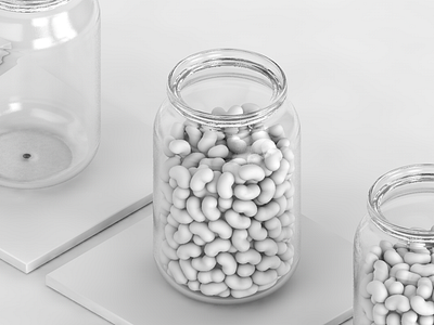 Pote de Jelly Beans - Pré render 2/3 3d beans bezews candy cinema 4d jelly beans octane pre render