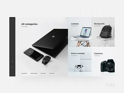 Categories page template | Avis UI Pack buy categories category clean design download e commerce fullscreen interface landing page light minimal template ui ui kit ui kits ux web webdesign website