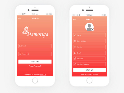 Login Signup app design logo ui