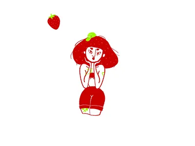 A straberry personality color digitaldrawing fruit illustration personality straberry