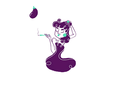 Classy sassy aubergine aubergine classsy digitaldrawing eggplant illustration sassy veggie