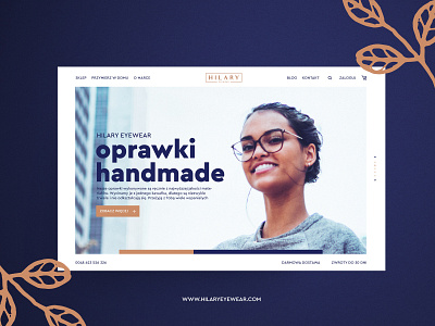 Hilary Eyewear branding eyewear logo ui uidesign website website design www