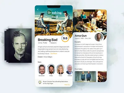 TV Show Detail Page 2019 trends app design application breaking bad clean color concept design designer ios mobile app mobile app design mobile ui movie ui uiux ux