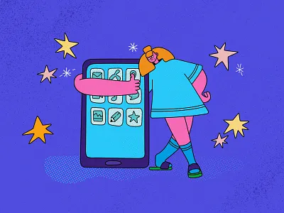 My phone, my everything artwork character character design digitalillustration drawing illustration insurance vector