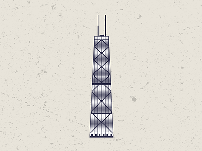 John Hancock Center design flat illustration minimal ui vector web
