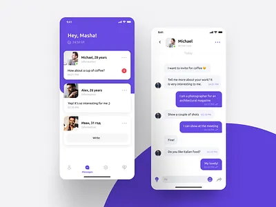 Magensy chat dating datingapp ios message navigation onboarding profile tab