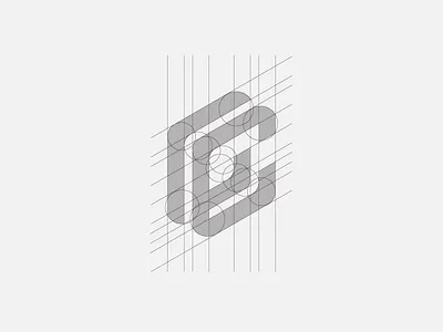"C" Monogram Grid 2d badge branding branding design design flat graphic icon identity identity design illustration lettering logo logotype minimal monogram stationery type typography vector