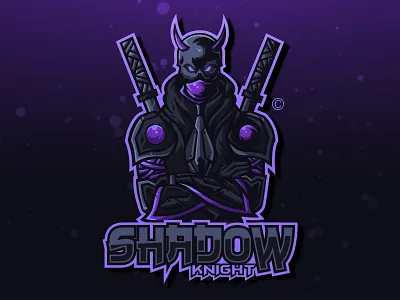 Shadow Knight Logo Concept branding branding design esport esportlogo gaming gaming logo illustration illustrator knight logo logo design logos mascot logo mask samurai shadow sword twitch logo twitch.tv warrior