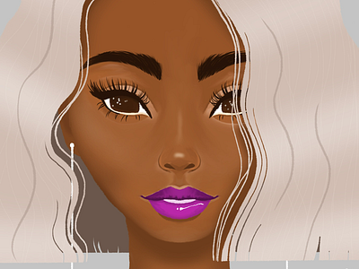 Silver hair don’t care blondebob blondehair dailydrawing digitaldrawing digitalillustration doodleeveryday drawing girlillustration portrait portraitillustration procreate purplelipstick silverhair stareyes starryeyes
