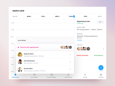 Medical app booking doctor app doctor appointment health app medical app patient app schedule tablet