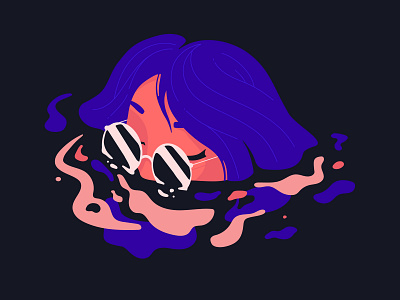 Riptide glasses illustration illustrator music vector water woman