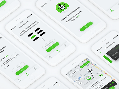 Rent Powerbank app design iot mobile mobile app product ui ux