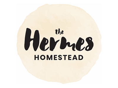 The Hermes Homestead blog brush script hand lettering logo logotype typogaphy