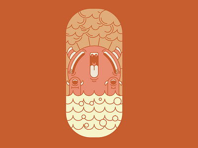 Monster Island cartoon cute illustration monster smile
