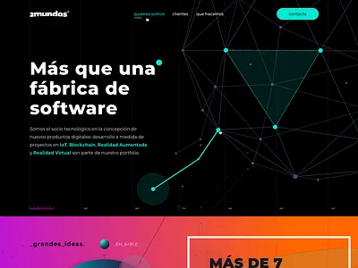 Landing Page concept for 2Mundos branding landing page layout polygons ui vector web design website